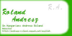 roland andresz business card